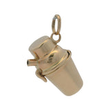 Vintage Solid 14kt Yellow Gold Cocktail Bar Shaker Dangle Charm