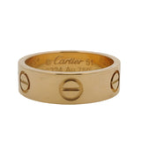 Cartier Solid 18kt Yellow Gold Classic LOVE Screw Motif Ring Size 5.5 51