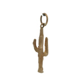 Vintage Solid 14kt Yellow Gold Cactus Desert Western Dangle Charm