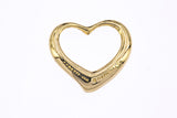 Vintage Tiffany & Co Elsa Peretti Open Heart Charm 18K 750 Yellow Gold Pendant