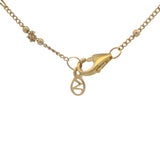 Mejuri Solid 14kt Yellow Gold Spheres Chain 16" Necklace with Oval Bezel Citrine Pendant