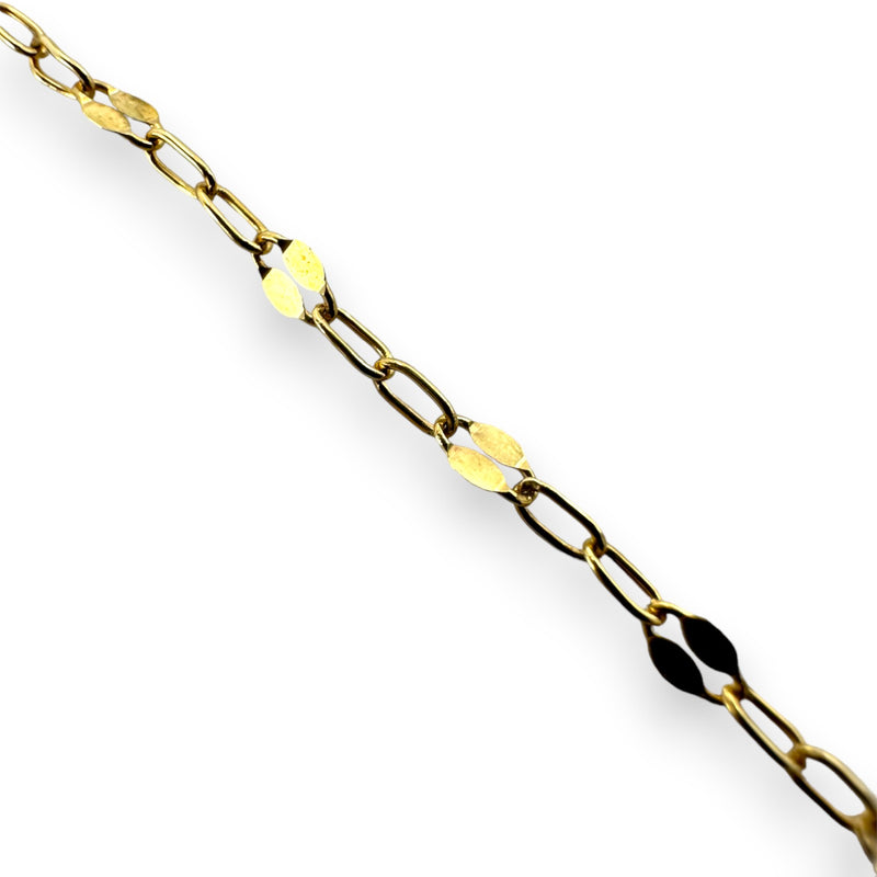 Bony Levy 14kt Yellow Gold Dainty Sparkling Chain 10-10.5" Anklet Made in Italy