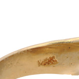 Vintage Solid 14kt Yellow Gold Eagle Head Animal Bird Large Ring Size 8.5