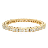 QCD Quality Color Design14kt Solid Yellow Gold and Diamond Eternity Stackable Wedding Band Size 7 Ring