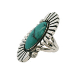 Running Bear 925 Sterling Silver and Turquoise Native American Ring Made in New Mexico