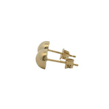 Solid 14kt Yellow Gold 7mm Button Stud Earrings