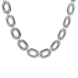 Tiffany & Co 925 Sterling Silver Square Cushion Link Toggle 17" Necklace