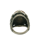 Stephen Dweck 925 Sterling Silver and Landscape Jasper Floral Shank Statement Ring Size 7