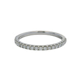 Solid 14kt White Gold 0.21ctw Lab Created Diamond Wedding Half-Eternity Band