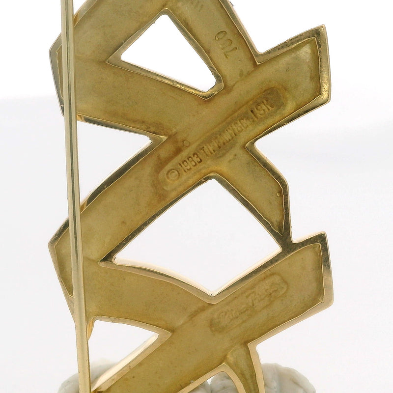 Vintage 1983 Tiffany & Co Paloma Picasso Solid 18kt Yellow Gold XXX Pin Brooch