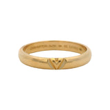 Louis Vuitton 18kt Yellow Gold LV Volt 3.4mm Wedding Stackable Band Ring Size 9