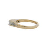 Vintage 14kt Yellow Gold 0.59ctw 3-Stone Round Diamond Ring Princess Cut Size 7