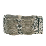 Vintage Turkish Solid 925 Sterling Silver Birds and Flowers Multi-Chain Bracelet 7.5"