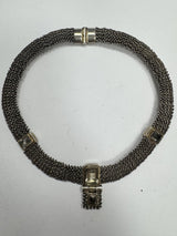 Michael Dawkins Caviar 925 Sterling Silver Smokey Quartz Collar Necklace 18"