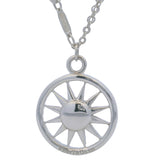 Vintage 2003 Tiffany & Company 925 Sterling Silver Sun Pendant 16" Double Chain Necklace