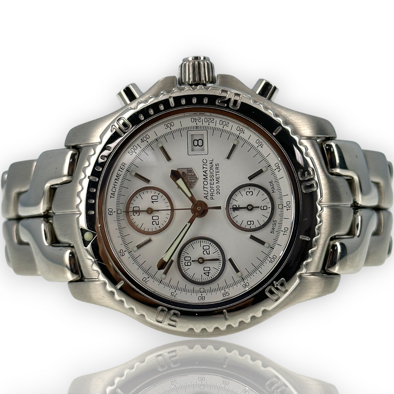 Tag Heuer Link CT2112 42mm Stainless Steel White Dial Chrono Watch
