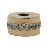 Pandora Solid 14kt Yellow Gold and Cubic Zirconia Clip Spacer Charm