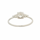 Catbird GIA Certified Solid Platinum Engagement Ring with Dazzling 4-Prong Set 0.77ct Center Natural Diamond and Pear-Cut Sides Size 9