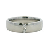 Diana Solid 950 Platinum Tension-Set .10ctw Diamond Men's 6mm Band Ring Size 11