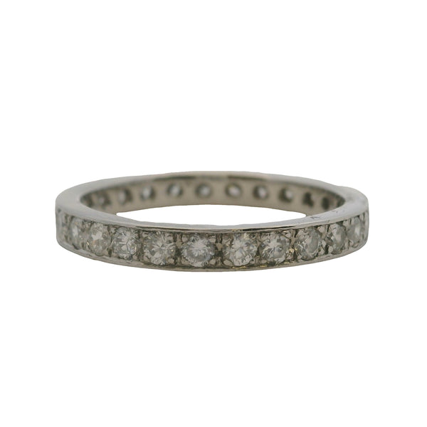 Vintage Solid 950 Platinum and Diamond Full Eternity 2.5mm Band Ring