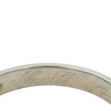 Antique 1929 18kt White Gold Intricate Floral Milgrain Wedding Band Size 6.25