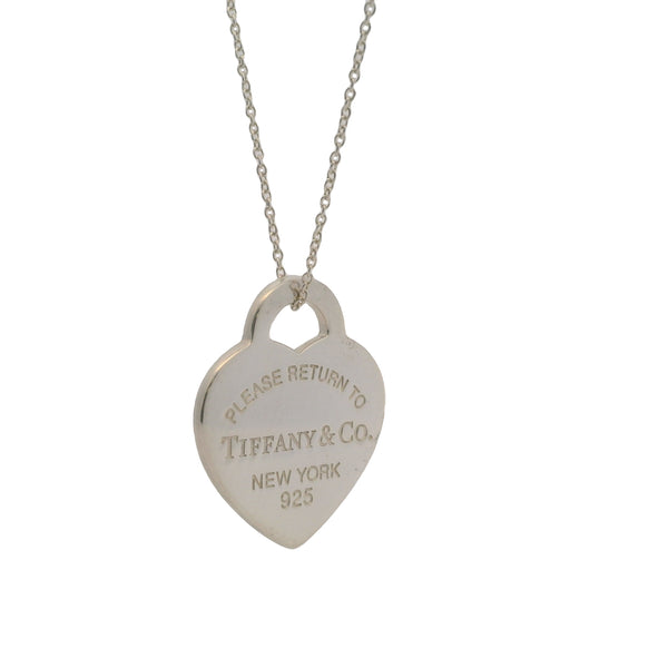 Tiffany & Co 925 Sterling Silver Please Return To Tiffany Heart Tag 18" Necklace