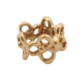 Pandora Solid 14kt Yellow Gold Trinity Flower Floral Spacer Bracelet Charm