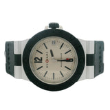 Bvlgari Diagono AL32A 32mm Silver Dial Aluminum & Rubber Quartz Watch