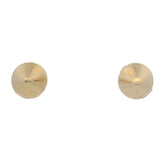 Solid 14k Yellow Gold Cone Triangle Classic Stud Earrings