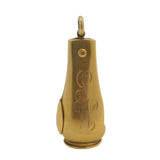 Antique Battin & Co Solid 14kt Yellow Gold Monogrammed Fob Cigar Cutter 6.7g Pendant