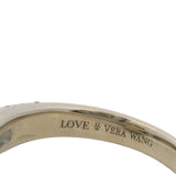 Vera Wang Love 14kt White Gold 1ct Center Princess Diamond and Double Halo Engagement Ring Size 6.5