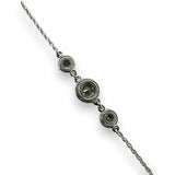Beny Sofer Solid 14kt White Gold 36" Long 3-Station Milgrain 2.24ctw Diamond Chain Necklace