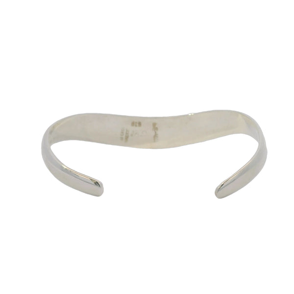 Vintage Los Ballesteros 925 Sterling Silver Simple Modernist Cuff Bracelet Made in Mexico