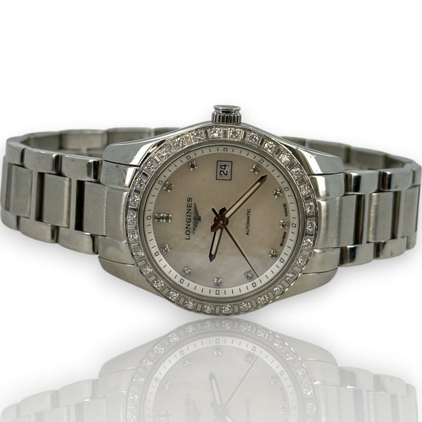 Longines Conquest Diamond Womens Watch L2.285.0 29.5mm Steel Watch