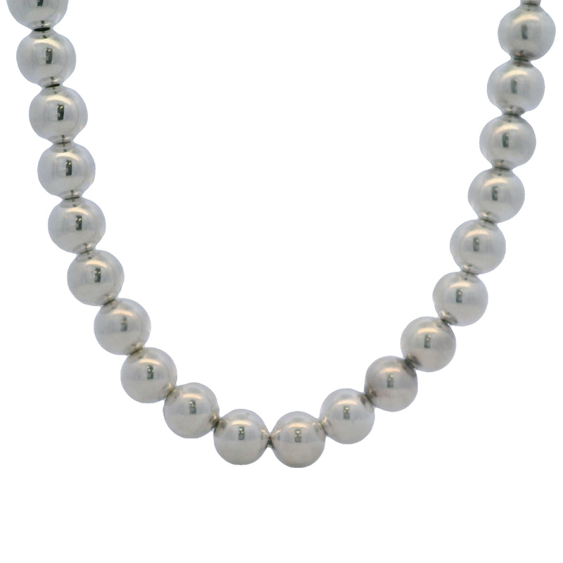 Tiffany & Co HardWear Collection Ball Necklace in 925 Sterling Silver 18" 10mm Beads (2)