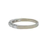 18kt White Gold Baguette 0.56ctw Diamond Half-Eternity Wedding Band Ring Size 6