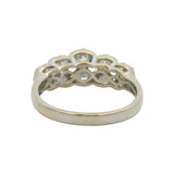 HJ Namdar Solid 14kt White Gold 1.82ctw G/VS Diamond Tiered Cluster Ring Size 7