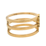 Gucci Italian Retired Solid 18kt Yellow Gold and Diamond GG Running Logo Ring Size 6