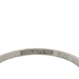 Antique 1920s Solid 900 Platinum Chevron Etched Dainty Thin Wedding Stackable Band Size 7.5