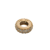 Pandora Moments Solid 14k Yellow Gold CZ Sparkle Bracelet Spacer Charm