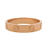 Cartier Love Collection Solid 18kt Rose Gold Small Model Love Screw Ring Size 5.75