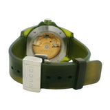 Gucci Dive YA136345 41mm Green Dial Skeleton Rubber Luxury Automatic Watch