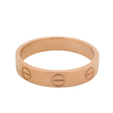 Cartier Love Collection Solid 18kt Rose Gold Small Model Love Screw Ring Size 5.75