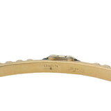 Armenta Solid 18kt Yellow Gold and Sterling 1.68ctw Diamond Scroll Bangle Bracelet 7.5"