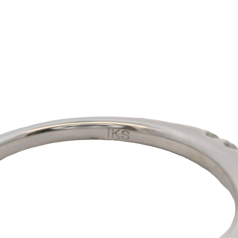14kt White Gold and Diamond 2.2mm Stackable Half-Eternity Wedding Band Ring