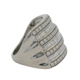 EFFY Jewelry 14k White Gold Classique Baguette Diamond Cluster Cocktail Ring S 7