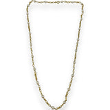 UNOAERRE Vintage 1950s 14kt Yellow Gold and 24 Cultured Pearl 28" Station Necklace