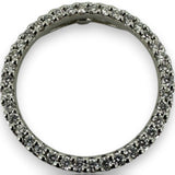 Roberto Coin Solid 18kt White Gold Tiny Treasures Collection Large Diamond Circle Necklace Pendant
