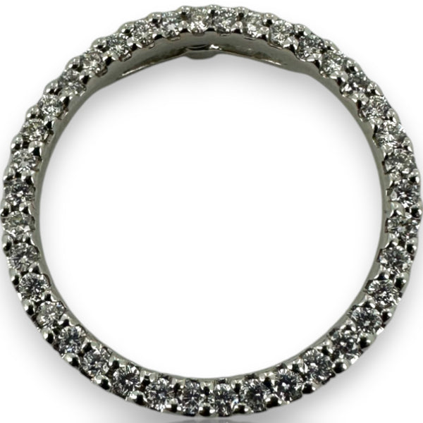 Roberto Coin Solid 18kt White Gold Tiny Treasures Collection Large Diamond Circle Necklace Pendant