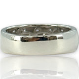 Vanna K 925 Sterling Silver and CZ Cubic Zirconia Geometric Milgrain 6.7mm Thick Band Size 8